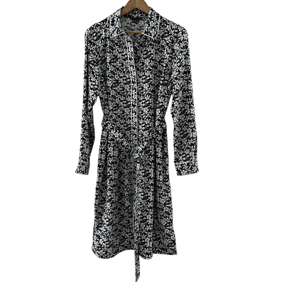 Brooks Brothers Dresses & Skirts - Brooks Brothers Navy and White Floral Shirt Dress
